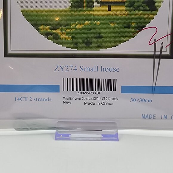 Maydear Small House Landscape Cross Stitch Kit Pre-Printed Fabric - Picture 2 of 5